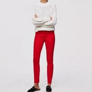 NWT Ann Taylor LOFT | Women’s Bright Red Legging Pants Front and Back Pockets 28